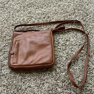 Vera Pelle Italian leather crossbody purse